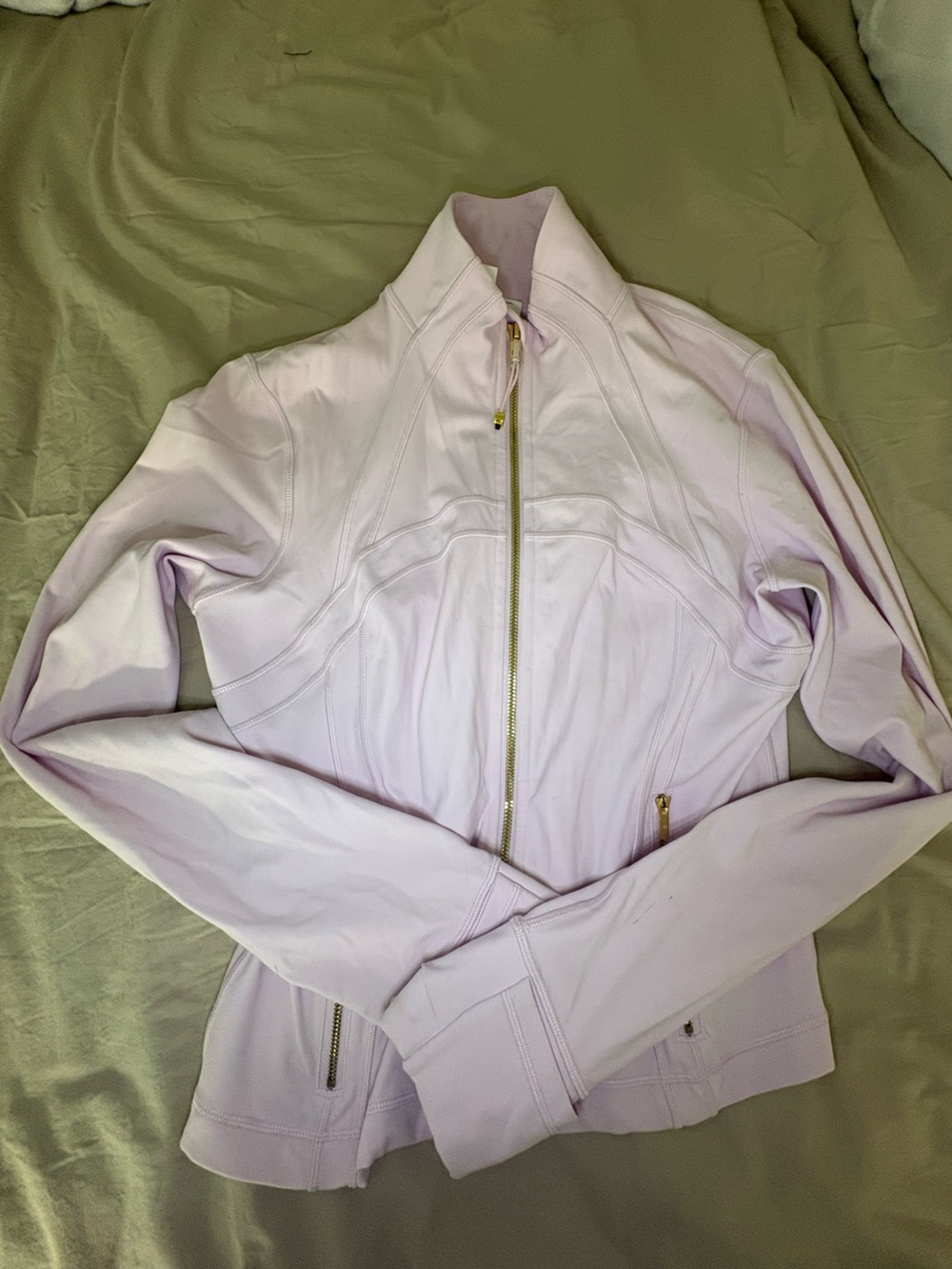 Lululemon cropped defined jacket with gold Zip